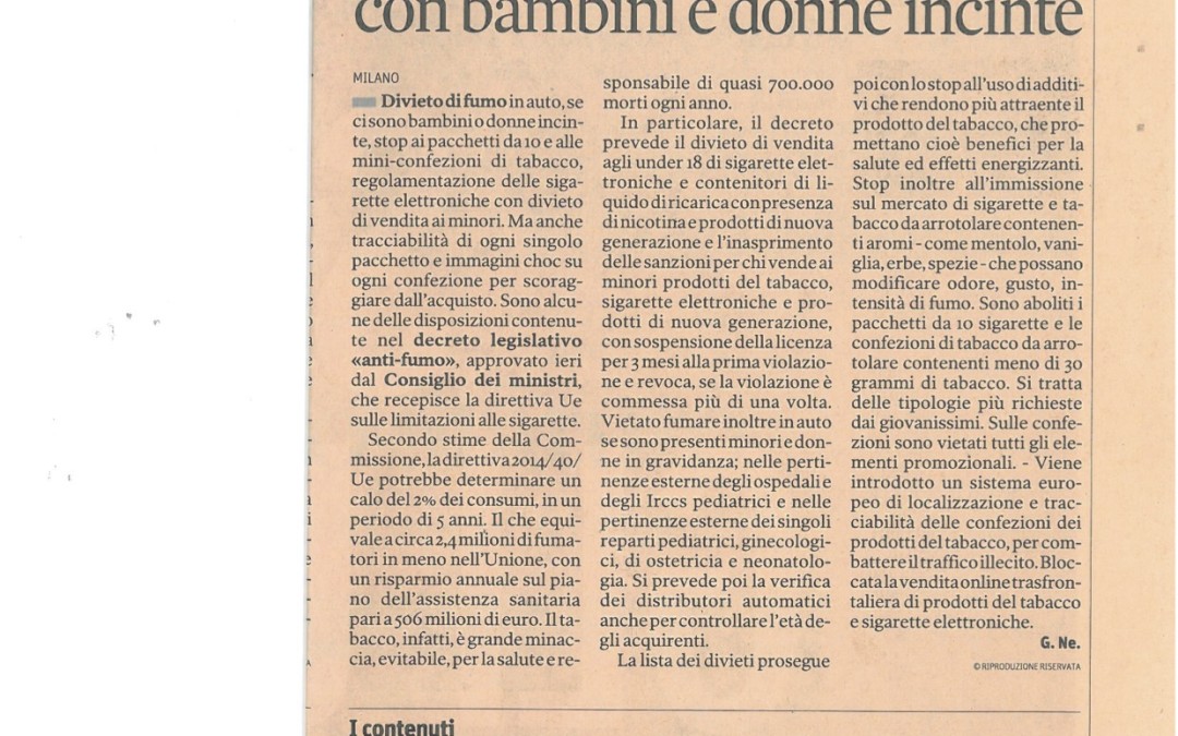 Il Sole 24 Ore del 13 ottobre 2015