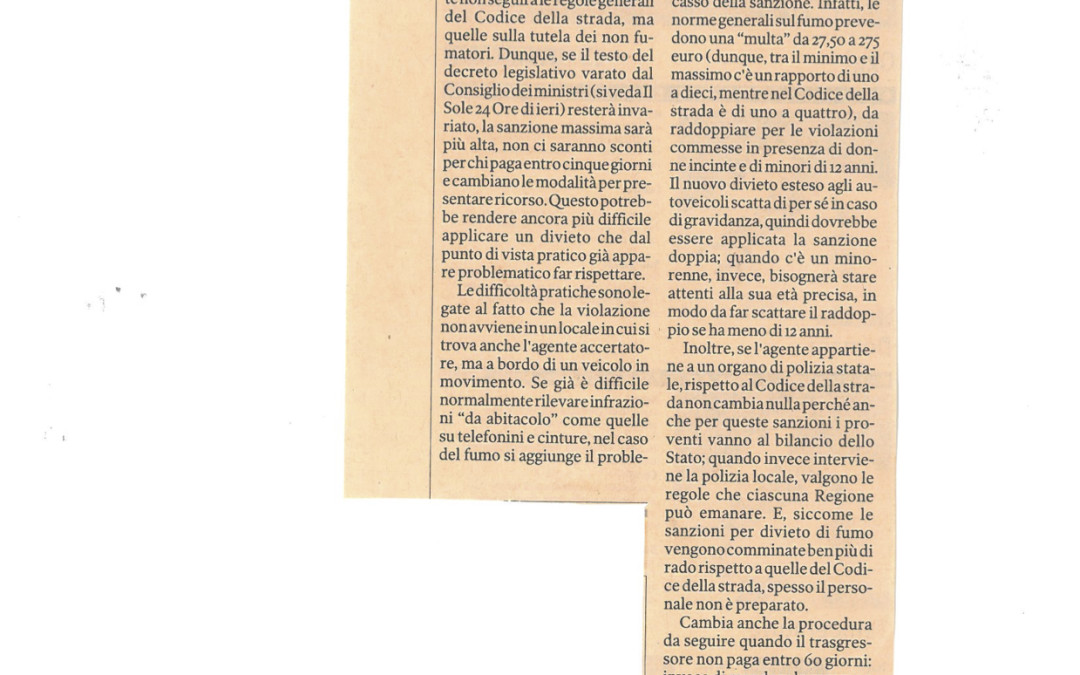 Il Sole 24 ore del 14 ottobre 2015