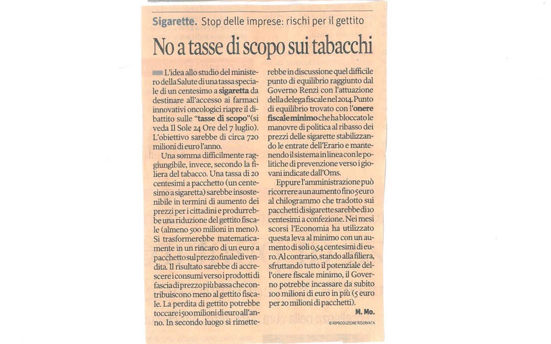 Il Sole 24 Ore del 12 luglio 2016