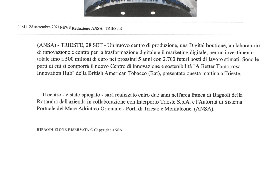 ansa.it del 28 settembre 2021